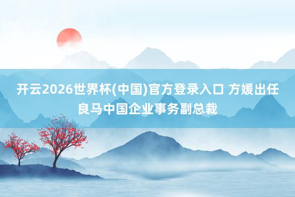 开云2026世界杯(中国)官方登录入口 方媛出任良马中国企业事务副总裁