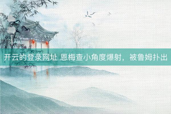 开云的登录网址 恩梅查小角度爆射，被鲁姆扑出
